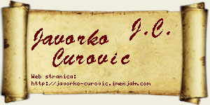 Javorko Čurović vizit kartica